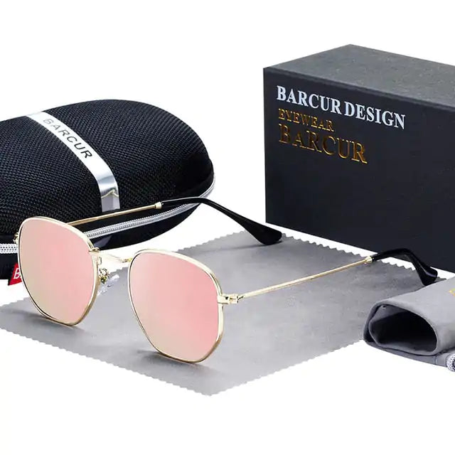 Barcur Hexagonal Retro Sunglasses