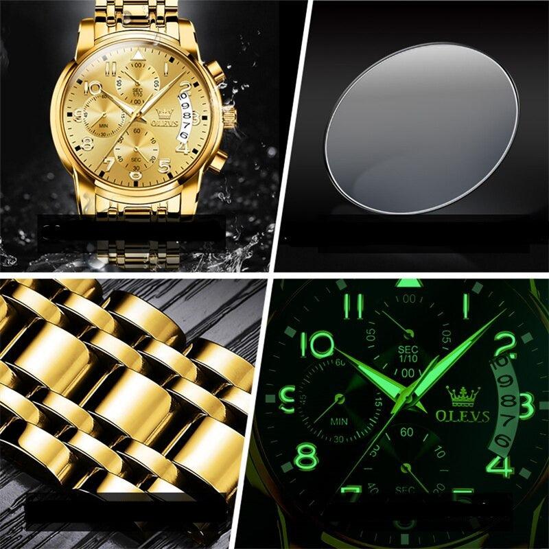 Orologio OLEVS in oro pregiato - Acciaio inossidabile (edizione limitata)