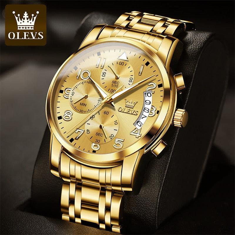 Orologio OLEVS in oro pregiato - Acciaio inossidabile (edizione limitata)