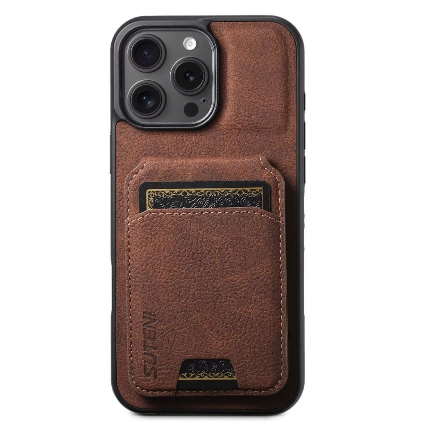 Custodia a portafoglio in pelle premium – compatibile con MagSafe (iPhone 12–17)