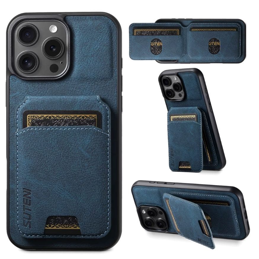 Custodia a portafoglio in pelle premium – compatibile con MagSafe (iPhone 12–17)