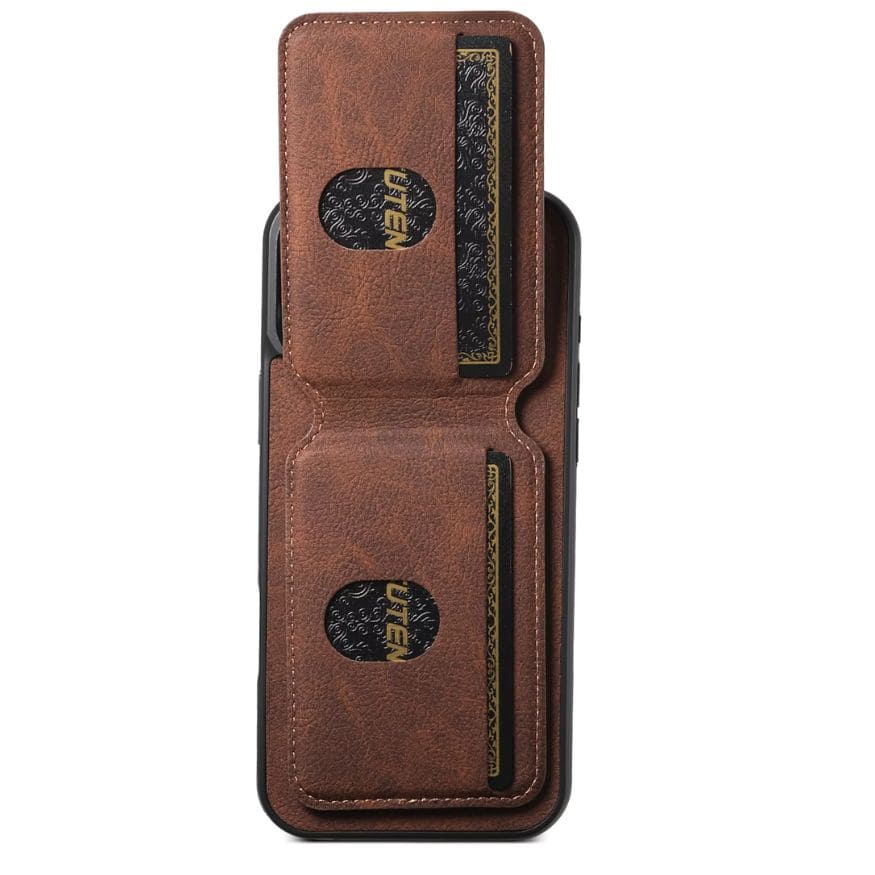 Custodia a portafoglio in pelle premium – compatibile con MagSafe (iPhone 12–17)