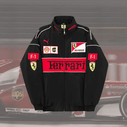 Veste vintage FERRARI F1 entièrement noire