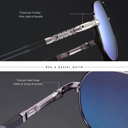 Occhiali da sole Barcur Aviator Titanium - Polarizzati