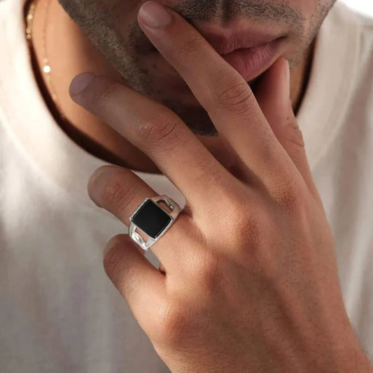 Anello a catena italiana da uomo