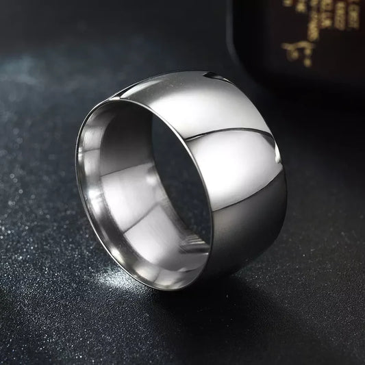 Anello da uomo in acciaio inossidabile liscio