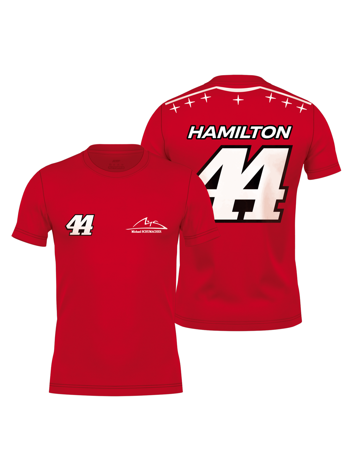 Camiseta Algodão Lewis Hamilton Edição Monza 2026 Vermelha
