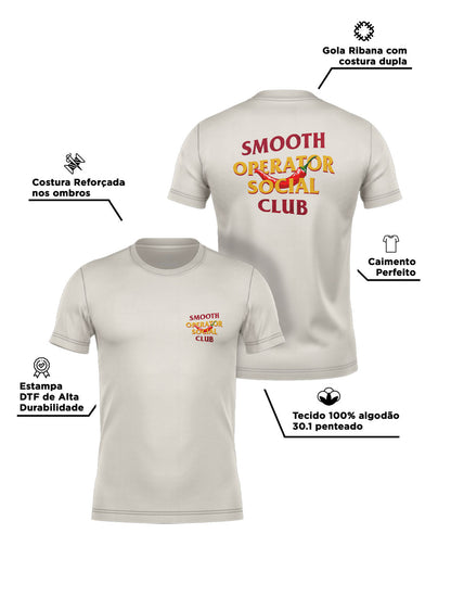 Camiseta Smoth Operator Social Club Off White Algodão