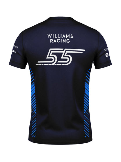 Camiseta Algodão Williams Carlos Sainz Azul Marinho 2025
