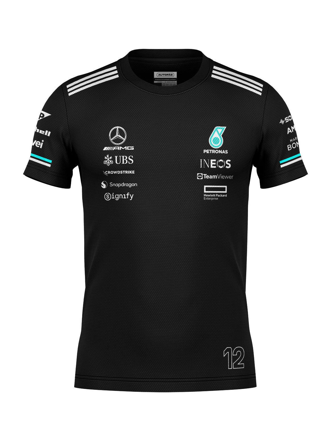Camiseta Dryfit Mercedes Kimi Antonelli Preto 2026