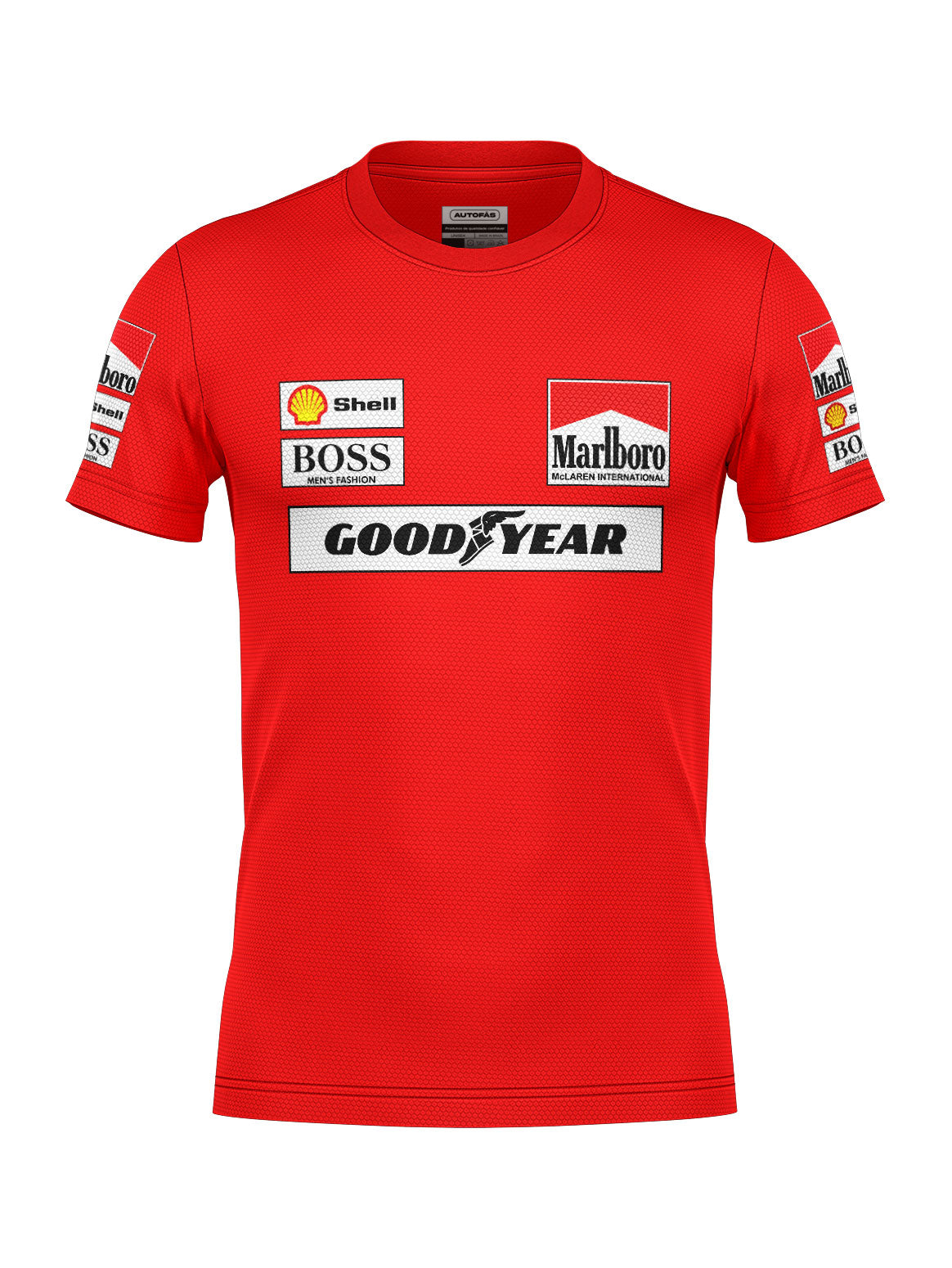 Camiseta Dryfit McLaren Marlboro Vermelho Retrô