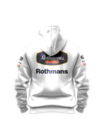 Moletom Canguru Wlliams Retrô Rothmans Racing Branco