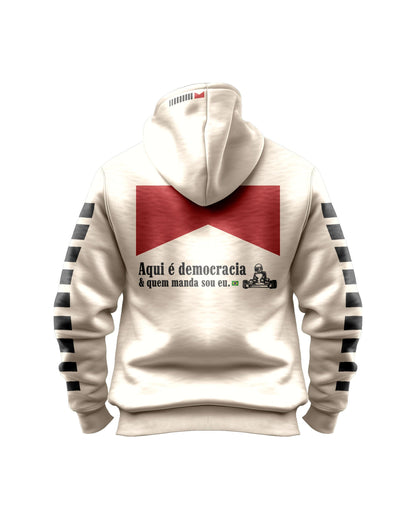 Moletom Canguru Democracia Retrô Off White