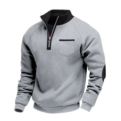 Trond – Fleece Sweatshirt Mit Viertelreißverschluss