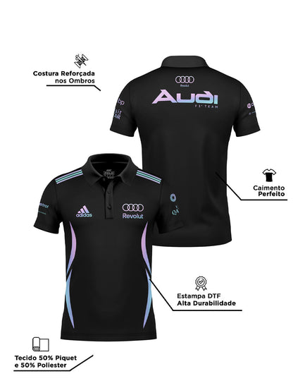 Camisa Polo Audi Equipe 2026 Edição Miami Preta