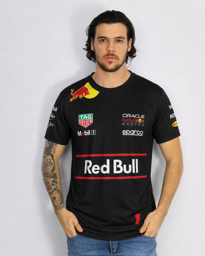 Camiseta Dryfit Red Bull Max Verstappen Preto 2025