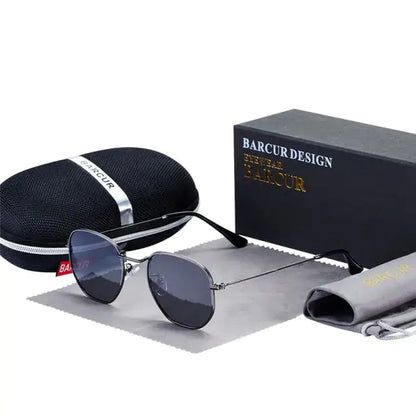 Barcur Hexagonal Retro Sunglasses