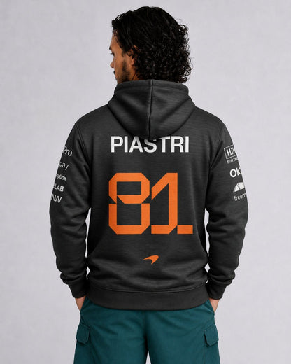 Moletom Canguru Oscar Piastri McLaren F1 2026 Preto
