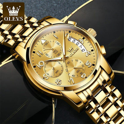 Orologio OLEVS in oro pregiato - Acciaio inossidabile (edizione limitata)