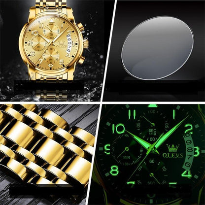 Orologio OLEVS in oro pregiato - Acciaio inossidabile (edizione limitata)
