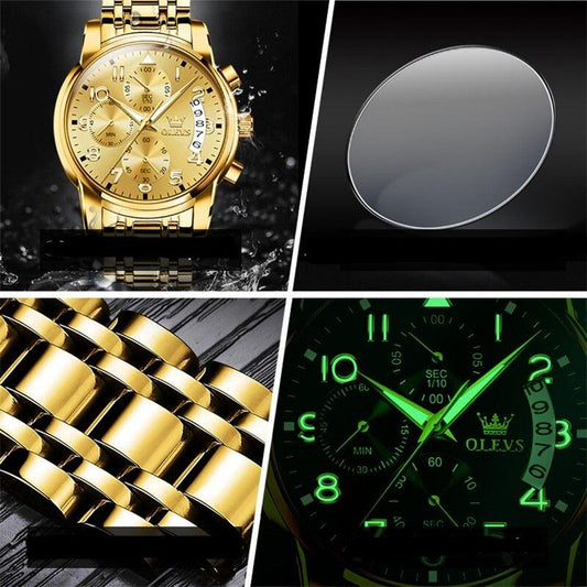 Orologio OLEVS in oro pregiato - Acciaio inossidabile (edizione limitata)